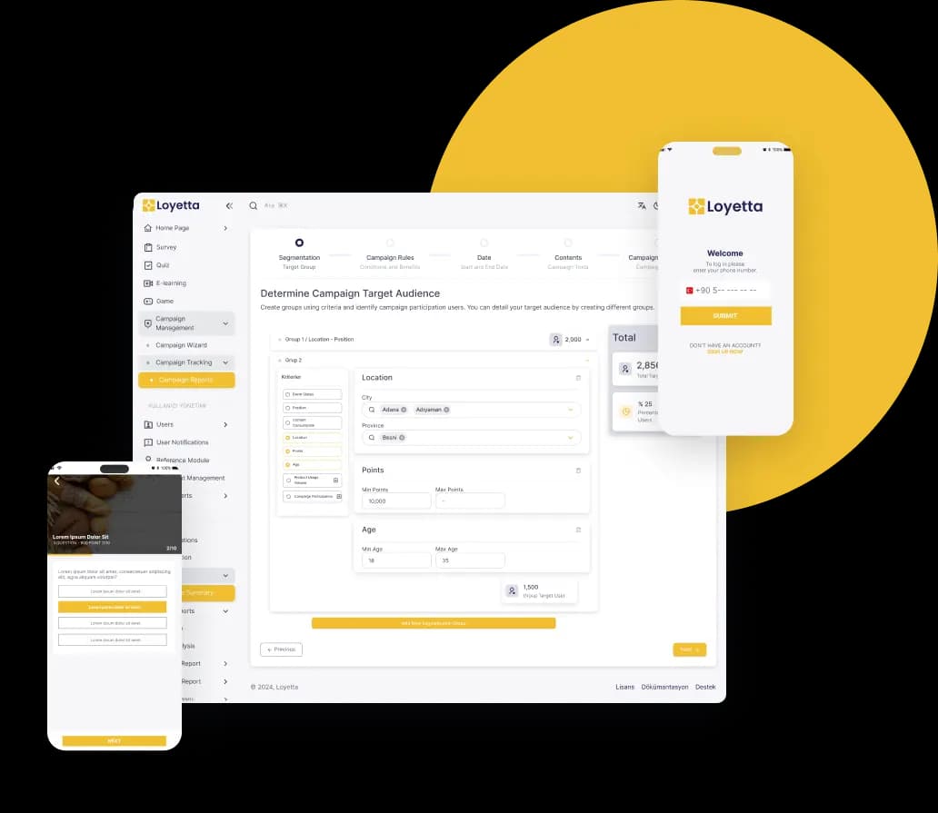 Loyetta Dashboard Interface